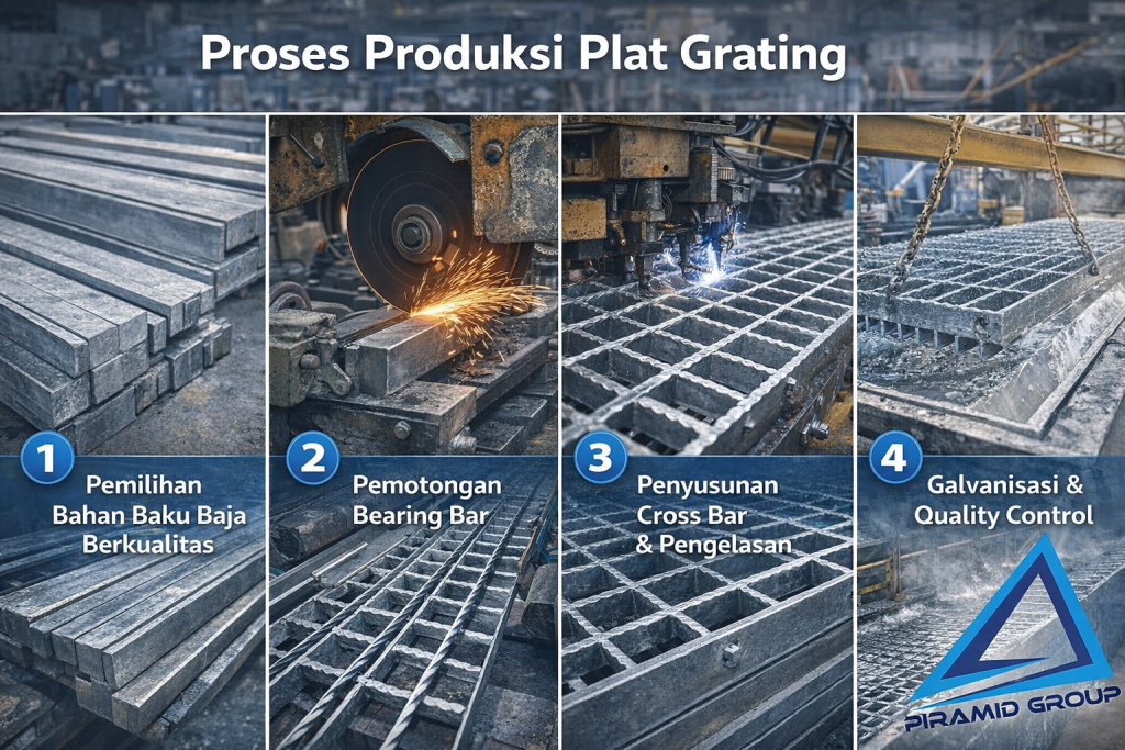 Proses Produksi Plat Grating. platgrating.co.id