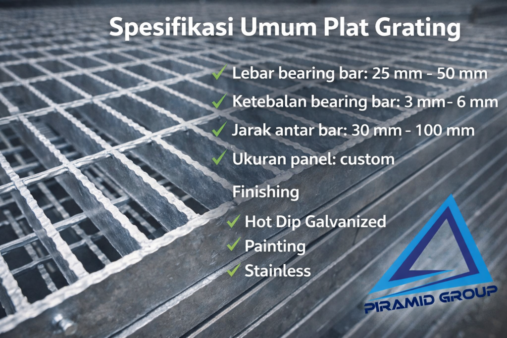 Spesifikasi Umum Plat Grating. platgrating.co.id
