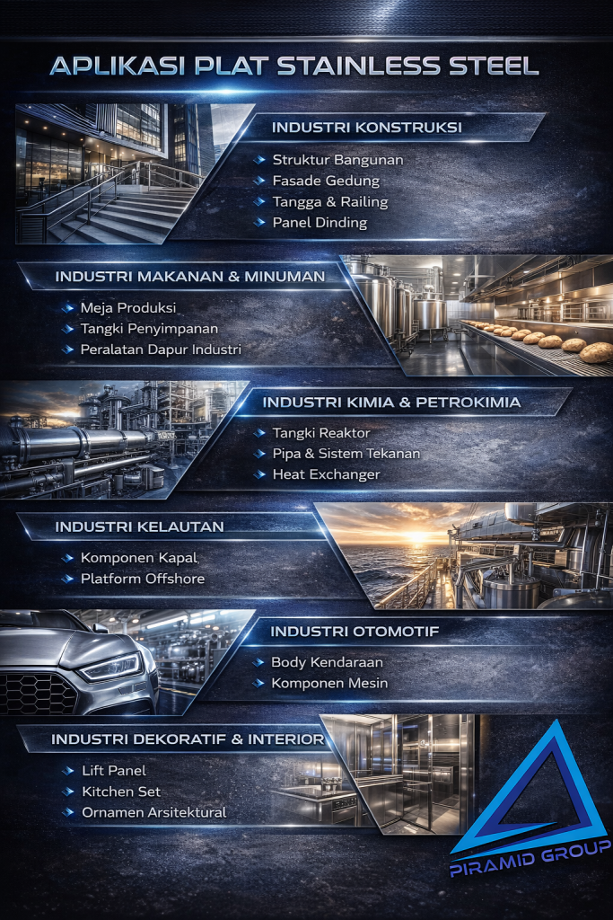 APLIKASI PLAT STAINLESS STEEL. PT. PIRAMID CAHAYA ABADI