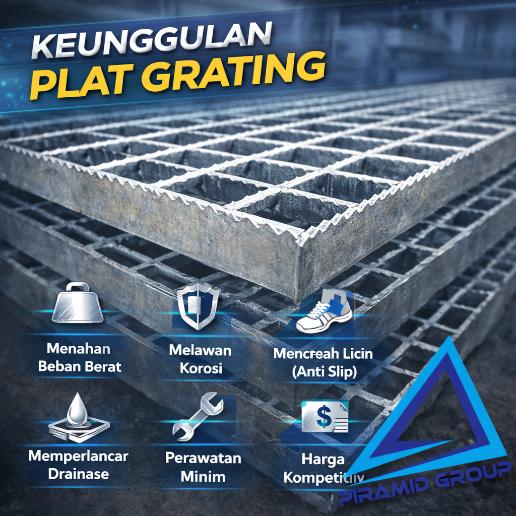 Keunggulan Plat Grating dari. PT. PIRAMID CAHAYA ABADI