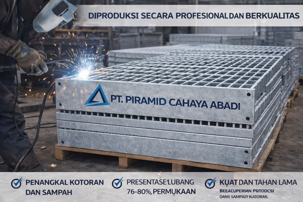 Diproduksi Secara Plat Grating