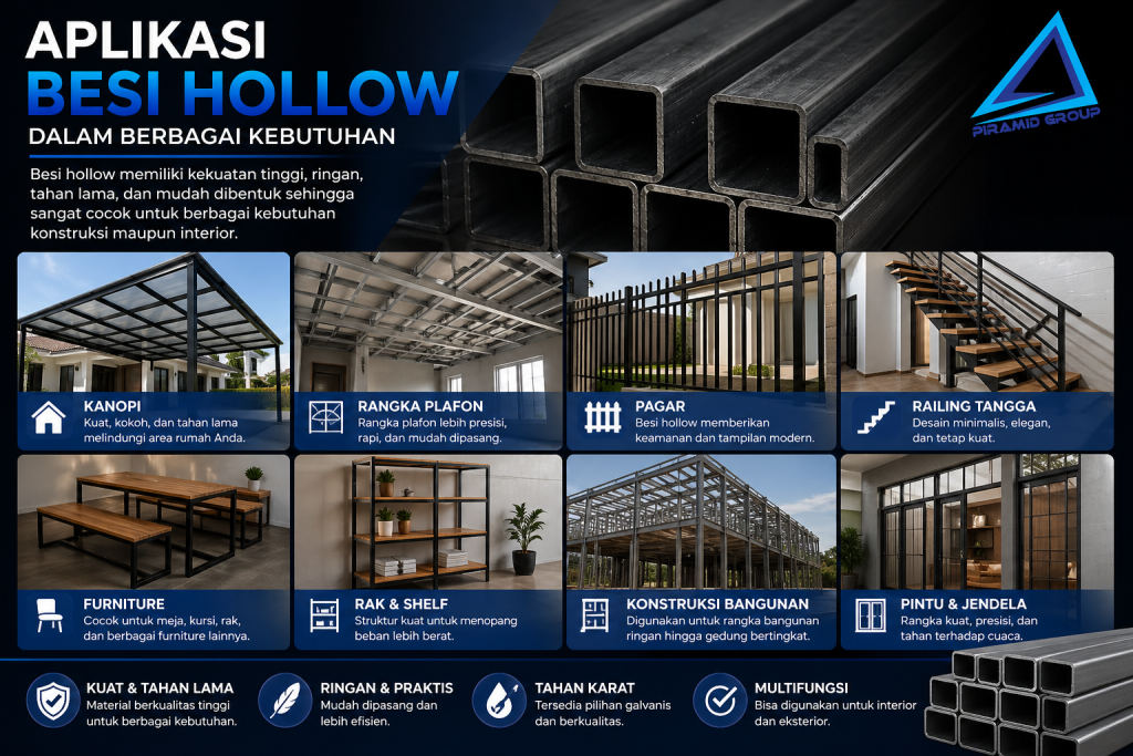Aplikasi Besi Hollow dalam Berbagai Kebutuhan