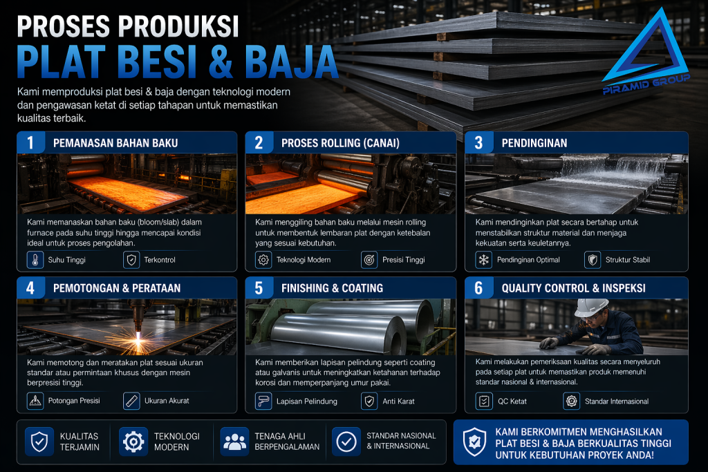 Proses Produksi Plat Besi & Baja