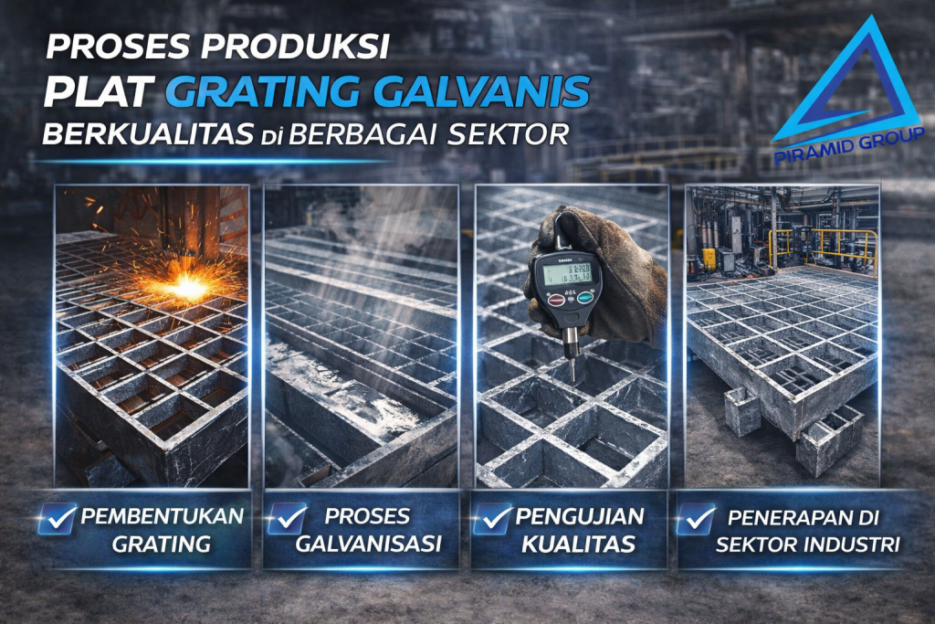 Proses Produksi Plat Grating Galvanis