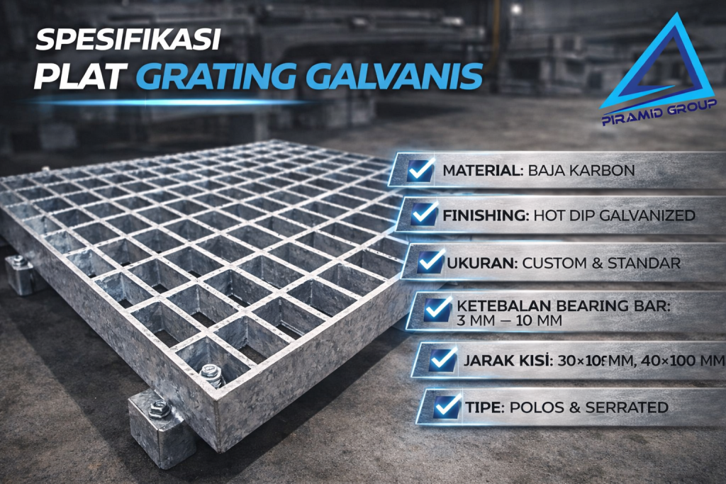 Spesifikasi Plat Grating Galvanis