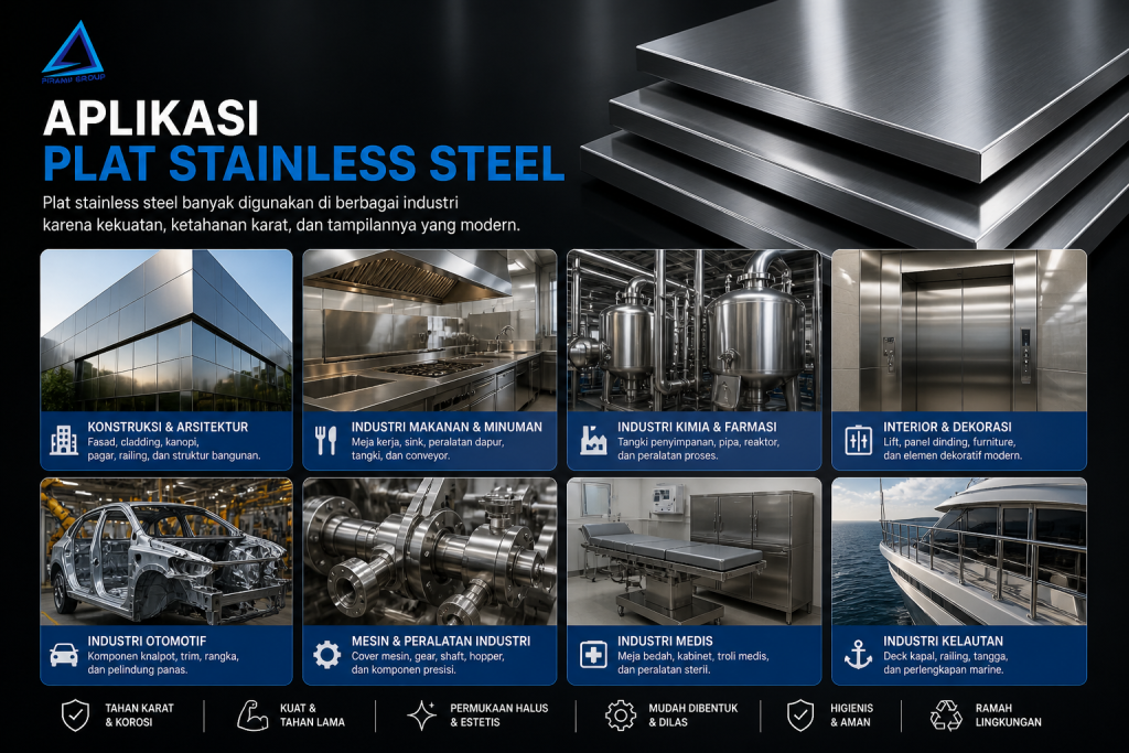 Aplikasi Plat Stainless Steel