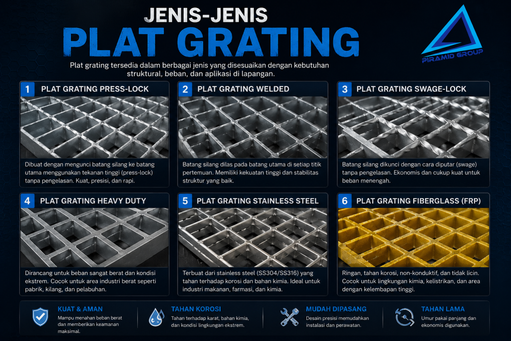 Jenis-Jenis Plat Grating