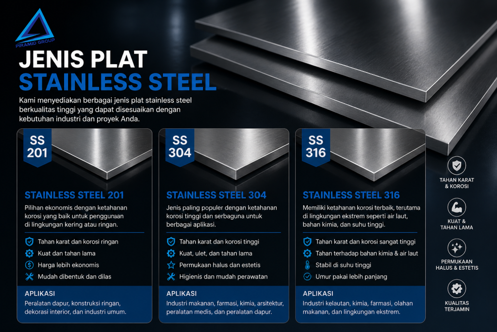 Jenis Plat Stainless Steel