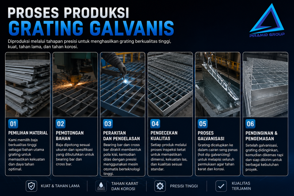 Proses Produksi Grating Galvanis