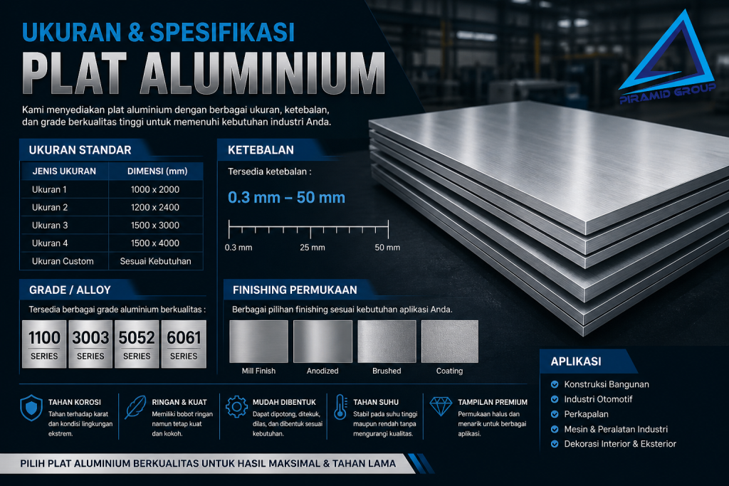 Ukuran & Spesifikasi Plat Aluminium